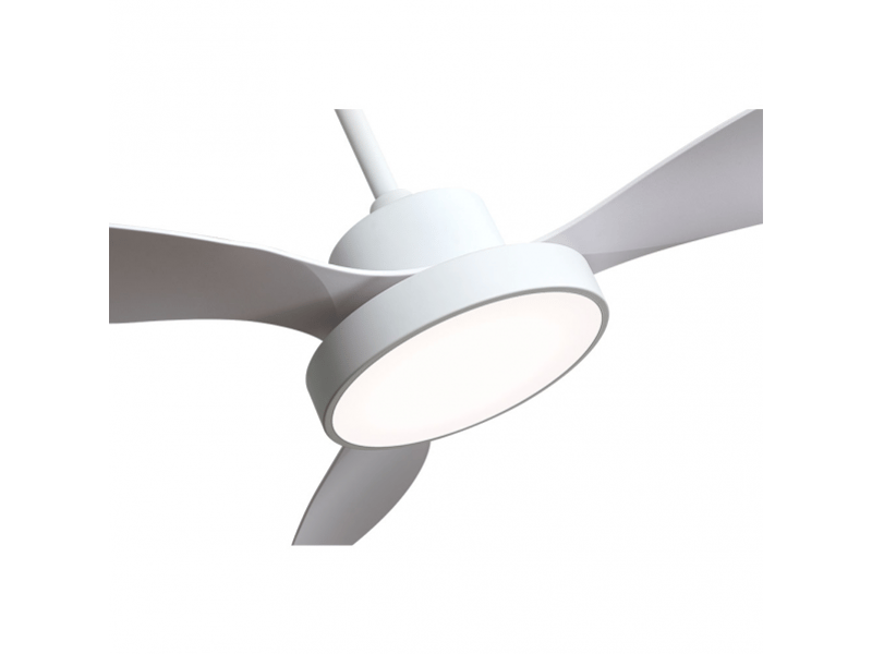  Ventilateur de plafond fabrilamp hayate dc blanc 3 pales 120 cm 6 vitesses led 48 w télécommande 128591301 - Conforama C