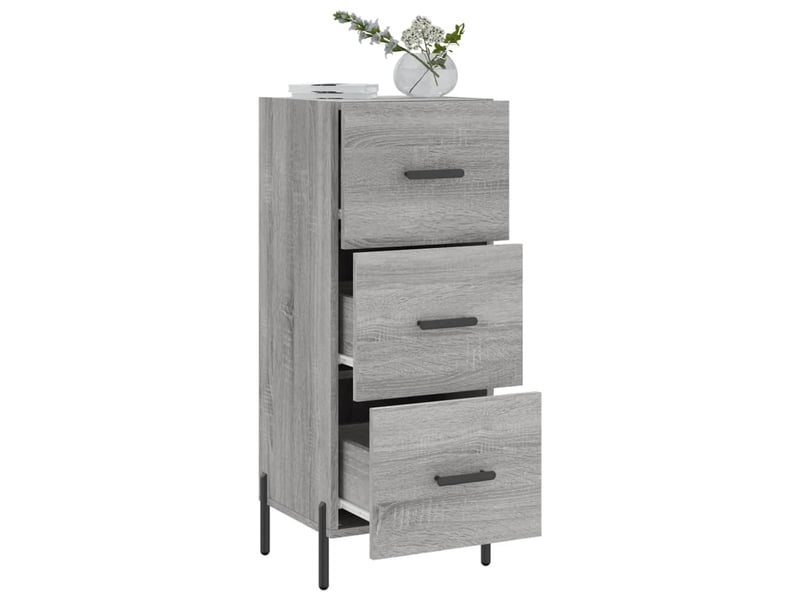  Buffet - bahut - meuble de rangement sonoma gris 34,5x34x90 cm bois d'ingénierie  - Conforama D