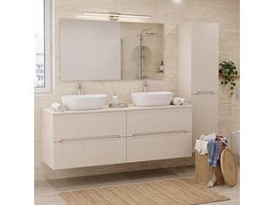 Meuble sous vasque suspendu 4t novo l.160 cm cachemire mat