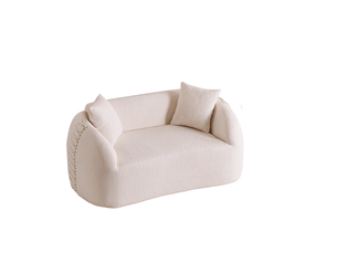 Canapé droit compressé fixe <strong>MODFU</strong> <strong></strong> 2 places Tissu blanc crème