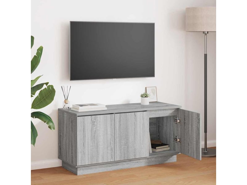  Meuble tv - banc tv - meuble de rangement 100 x 38 x 49 cm gris sonoma bois d'ingénierie  - Conforama B
