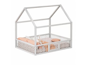 Lit cabane 140x200 cm STILVORA   coloris blanc