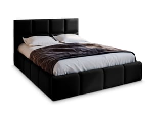 Lit coffre 180x200 cm <strong>MASSENO</strong> <strong></strong> coloris noir