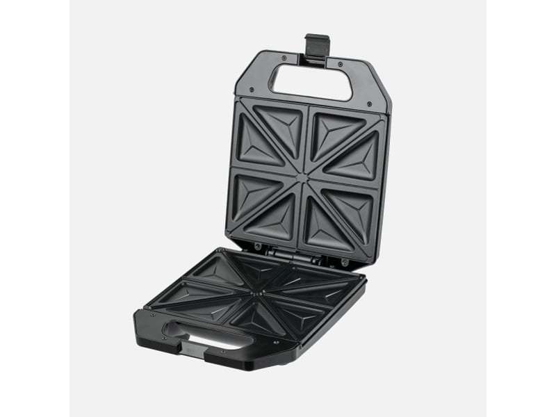  Appareil à croque-monsieur fabrilamp edessa 1400 w noir et acier 4 sandwiches plaques antiadhésives 25 x 22 cm 274710149 - Conforama C