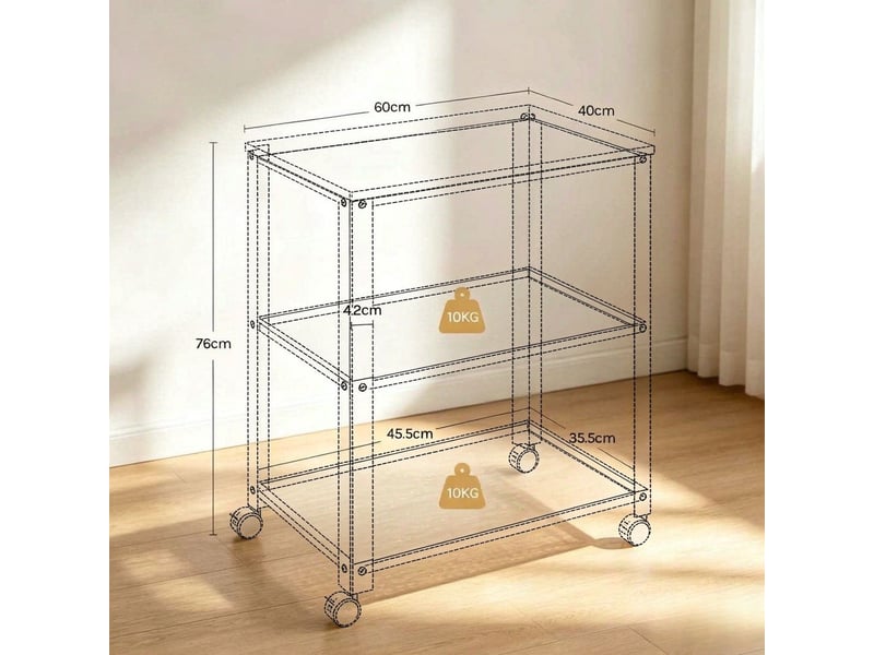  Desserte de cuisine format compact gain de place rangement roulant fonction de service  - Conforama C