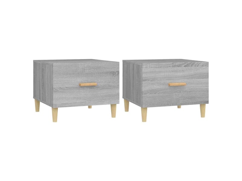  Tables basses 2 pcs - table de salon - table à thé sonoma gris 50x50x40 cm bois d'ingénierie  - Conforama A
