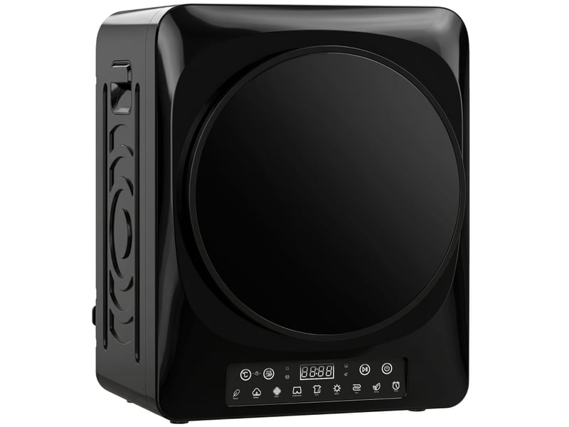 Sèche-linge compact à évacuation d'air 5 kg, 1000 w, modes extra sec & eco, écran tactile, sécurité et silencieux – noir