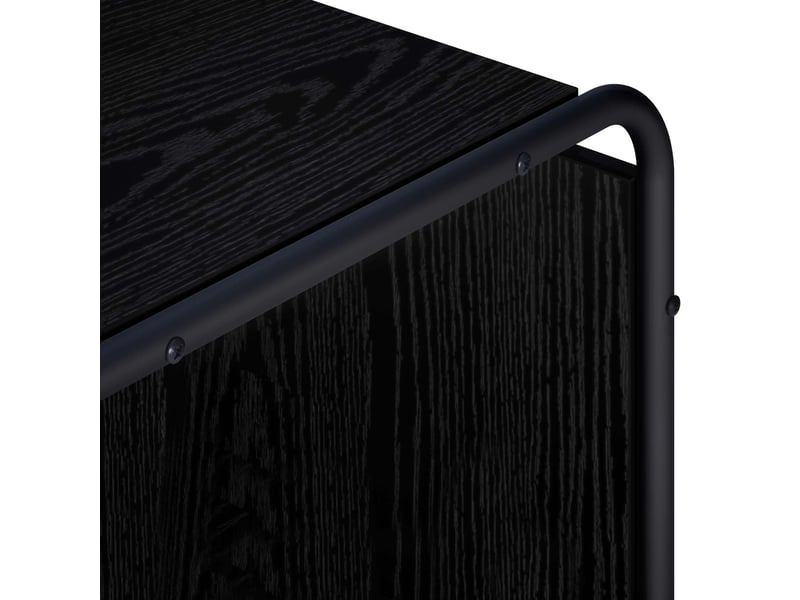 Buffet salon, buffet de rangement chêne noir 80x37,5x64,5 cm bois d'ingénierie - Conforama E