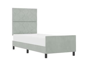 Lit simple 80x200 cm coloris gris