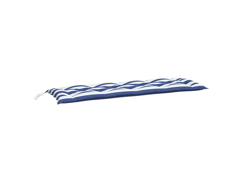 Lot de 2 coussins de banc de jardin, coussins d'assise rayures bleues et blanches cf58678 - Conforama E
