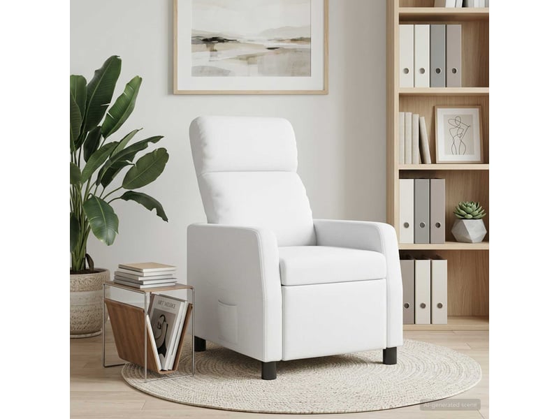  Vidaxl fauteuil inclinable blanc tissu  - Conforama B