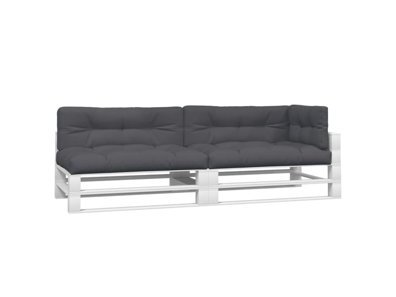  Lot de 5 coussins de palette, coussins de canapé anthracite tissu cf59473  - Conforama C