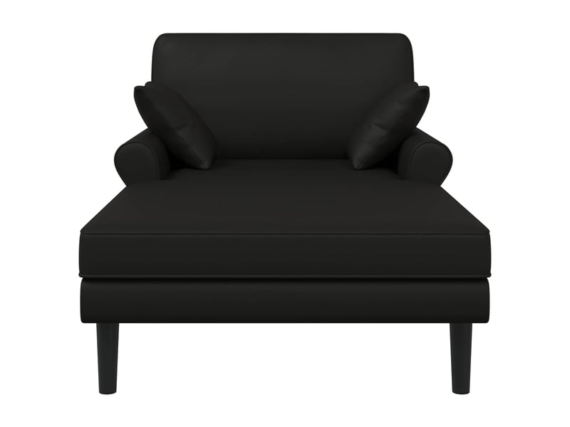  Chaise longue, chaise de salon noir simili cuir cf28611  - Conforama A