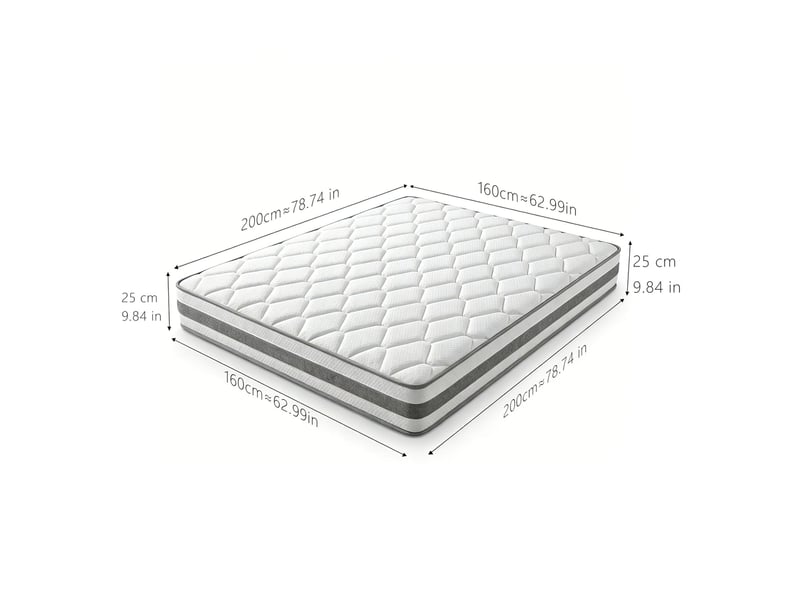  Matelas à ressorts ensachés 7 zones 160 x 200 cm h4 blanc  - Conforama D