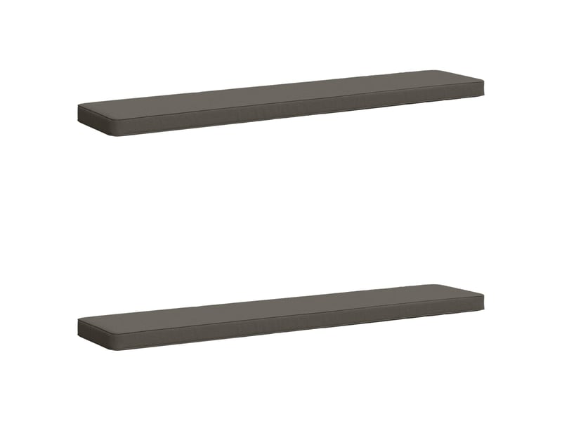Lot de 2 coussins de banc, coussins d'assise vught 100 % polyester gris cf58474 - Conforama A