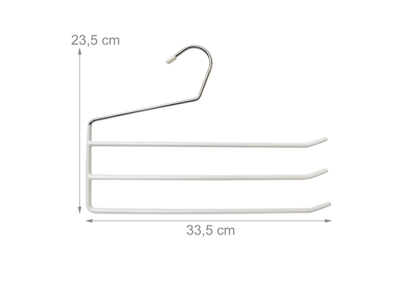  Lot de 5 cintres multiples pratiques gain de place 23,5 x 33,5 x 0,5 cm en métal noir 13_0017965  - Conforama B