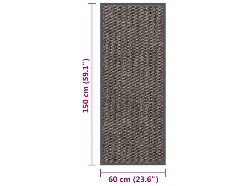  Paillasson à nœuds marron foncé 60x150 cm - comfortxl 326938 - Conforama E