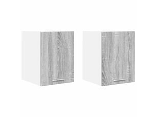 Lot de 2 armoires suspendues modernes rangement pratique 30 x 31 x 40 cm en bois gris sonoma 02_0053172