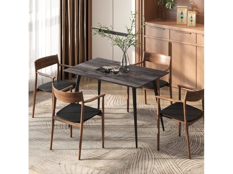  Table à manger extensible 120160x75 cm – gris – pour 6 à 8 personnes avec structure en acier  - Conforama B