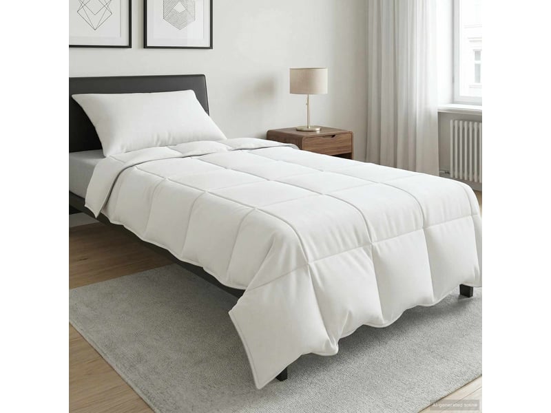 Couette - duvet d'été 155 x 200 cm été 150 gsm fibre de bambou blanc - Conforama B