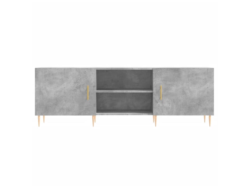  Meuble tv - banc tv - meuble de rangement gris béton 150x30x50 cm bois d'ingénierie  - Conforama E