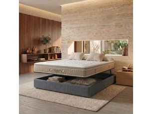 Ensemble matelas et sommier 160x200 cm Ressorts + mémoire de forme <strong>Sampur</strong> <strong>PREMIUM</strong> soutien Medium épaisseur 33 cm