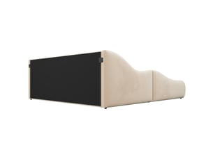 Lit simple 90x200 cm <strong>KORFEE</strong>  <strong></strong> coloris beige