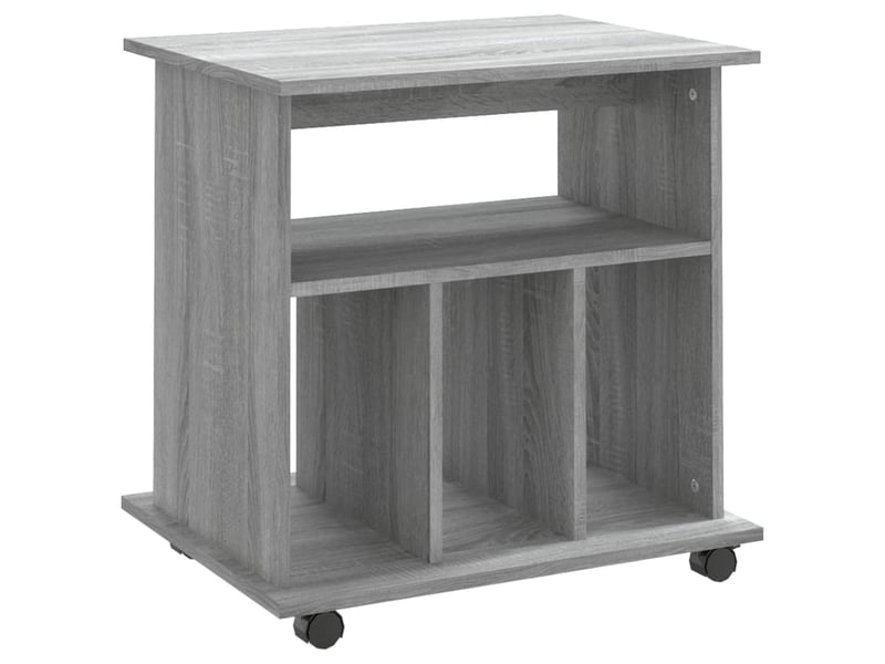  Armoire de rangement roulante sonoma gris 60x45x60 cm bois d'ingénierie  - Conforama A