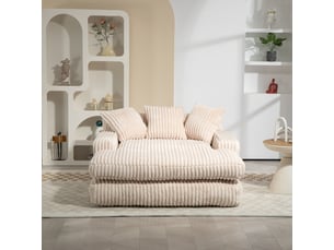 Canapé droit fixe <strong></strong> <strong></strong> 1 place Velours côtelé beige