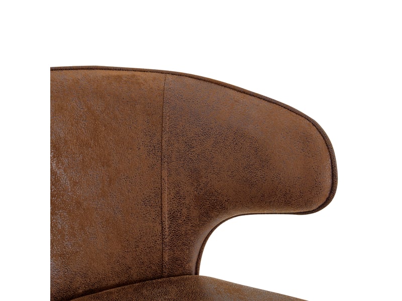  Lot de 2 tabourets de bar,réglables et pivotants 360°,tissu,marron  - Conforama E