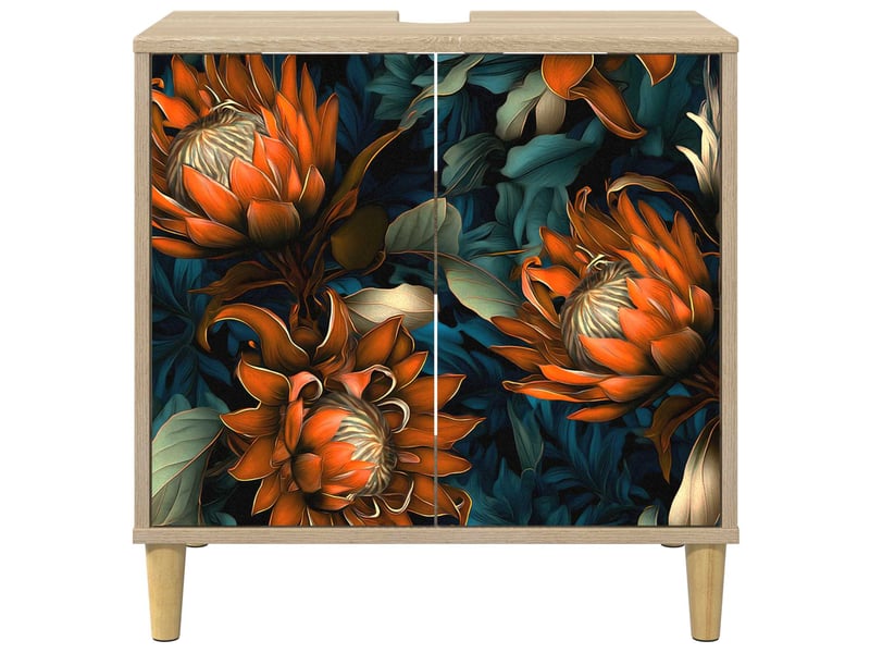  Armoire de salle de bain, meuble de rangement lochem sonoma 60x40x60 cm  - Conforama E