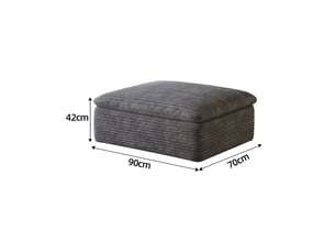 Pouf / repose pied BLOSSOM Y150-3-DUNKEL gris