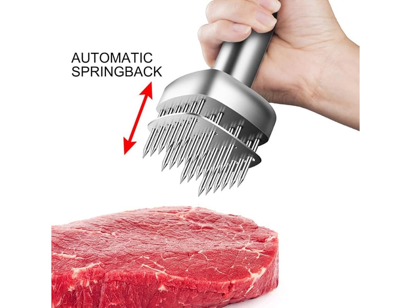 Attendrisseur de viande, outil d’attendrisseur à aiguilles de viande acier inoxydable professionnel, marteau viande manuel pour steak poulet, poisson - Conforama B