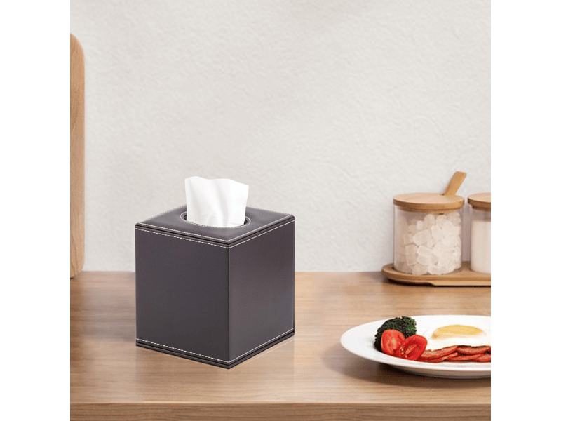  Boîte à mouchoirs cuir carrée avec fixation magnétique, décoration de bureau à la mode pour restaurant d'hôtel de bureau à domicile voiture  - Conforama D