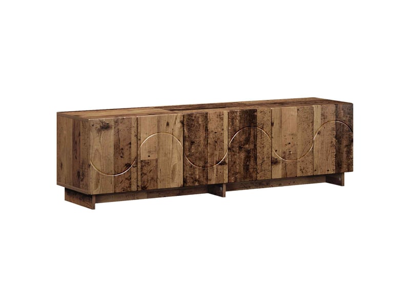  Meuble tv, table tv 140x34,5x40 cm bois ancien bois d'ingénierie shl18762  - Conforama A