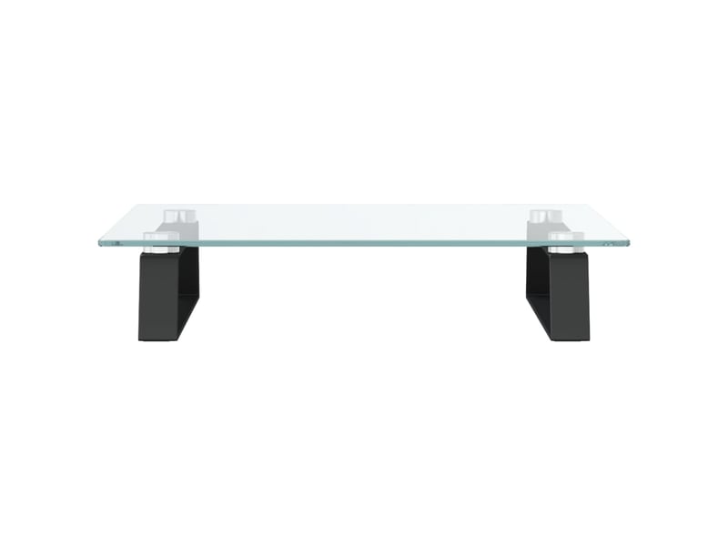  Support de moniteur table meuble bureau 40 x 35 x 8 cm verre trempé et métal noir 02_0044862  - Conforama B