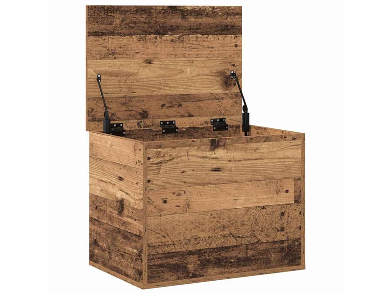 Boîte de rangement, coffre de rangement bois ancien 60x42x46 cm  - Conforama E