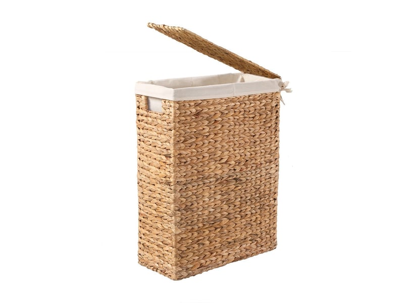 Panier à linge étroit avec couvercle en jacinthe d'eau l21 cm - maya  - Conforama C