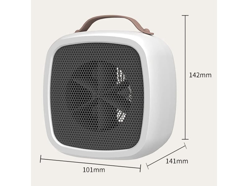  Chauffage d'appoint, chauffage électrique portable pour usage intérieur, chauffage portable en céramique 500 w, sécurité rapide - chaleur silencieuse, blanc  - Conforama E