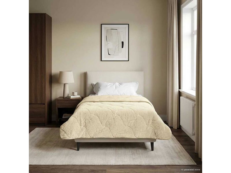  Couette - duvet d'été 140 x 200 cm été crème respirant  - Conforama B