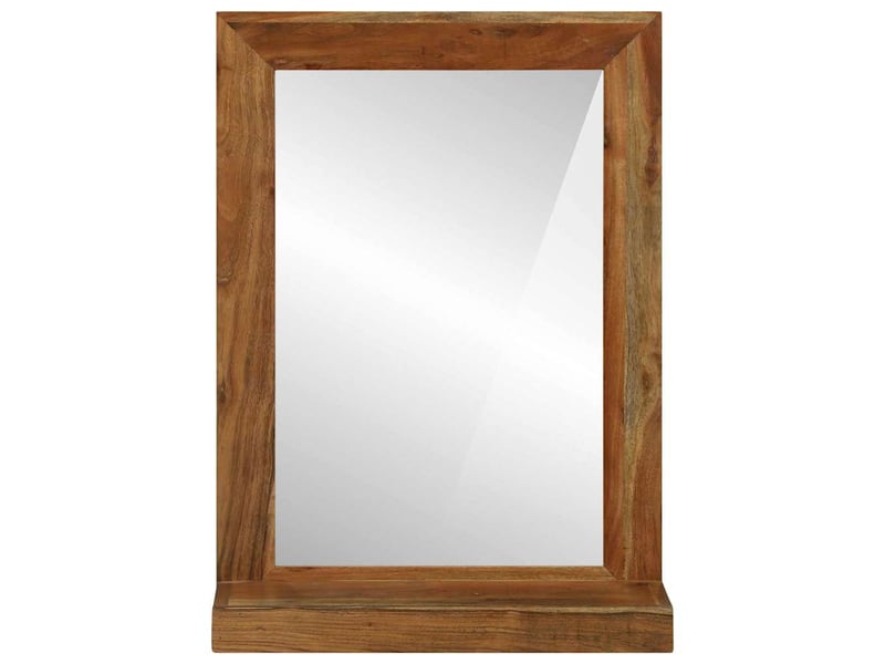  Miroir de salle de bain, miroir de toilette avec miroir marron bois d'acacia massif cf62530  - Conforama D