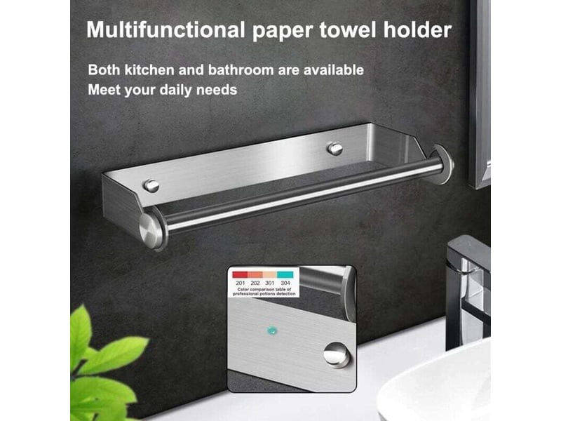  Derouleur essuie tout, porte sopalin, devidoir mural, distributeur papier aluminium et film, support déroulant de rouleau cuisine(argent)  - Conforama C