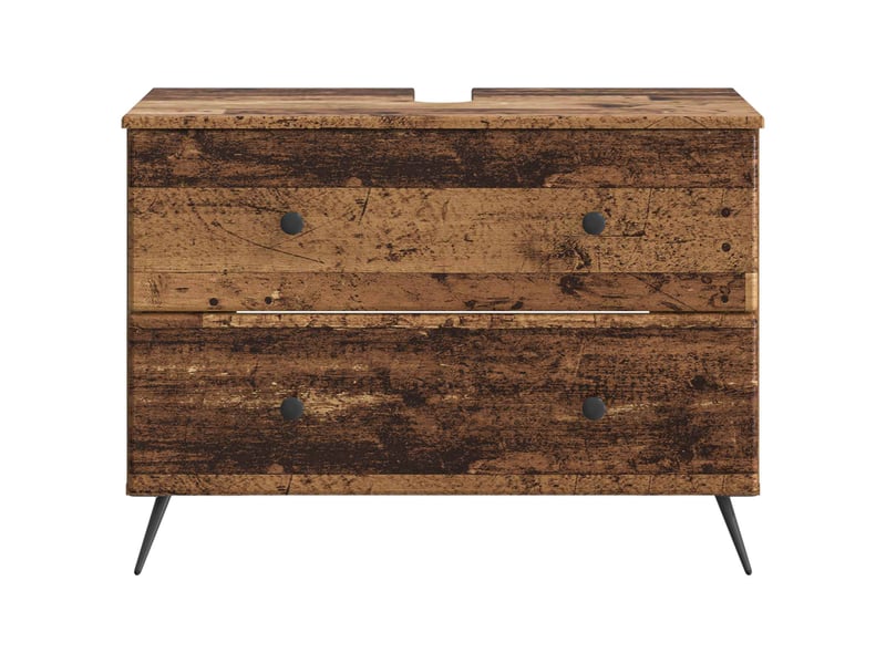 Meuble sous lavabo de salle de bain breda bois ancien cf64834 - Conforama D