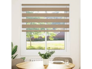 Store zèbre, store de fenêtre marron sable largeur du tissu 125,9 cm polyester cf48767