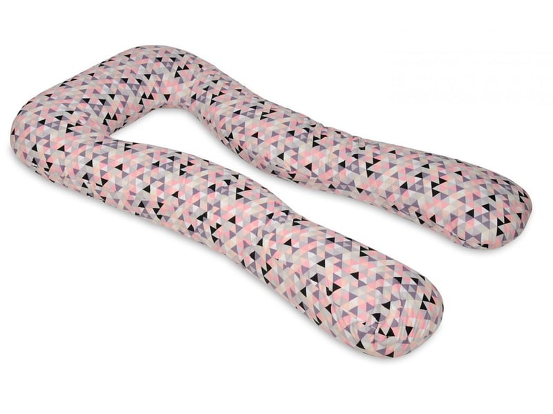  Coussin d'accouchement d'allaitement usages multiples triangles roses 4200441 - Conforama A