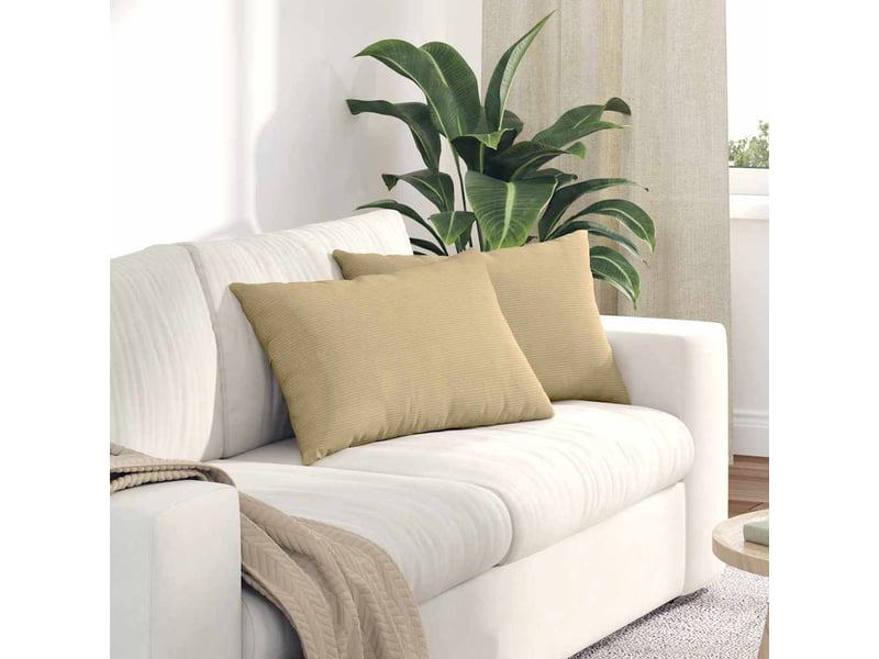  Lot de 2 coussins de canapé, coussins décoratifs vert gris 60 x 40 cm cf59204  - Conforama B