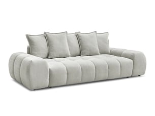 Canapé droit fixe BOBOCHIC EVEREST 3 places Tissu gris