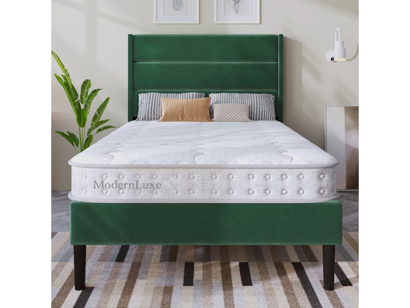 Matelas à ressorts ensachés modenvie 90 x 190 cm 7 zones h3 15 cm mousse froide blanc - Conforama E