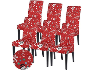 Lot de 6 housses de chaises de noël pour décorations de noël intérieures, multicolore