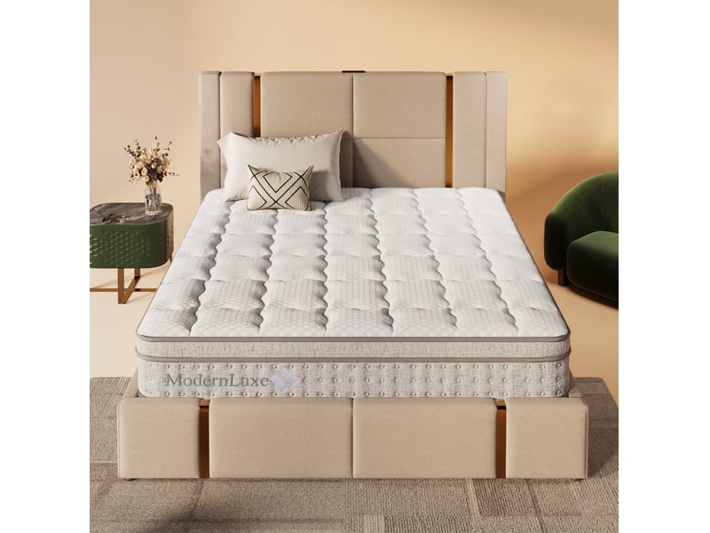  Matelas hybride 140x190 cm h3 à 7 zones, ressorts ensachés et mousse froide, respirant, matériaux certifiés oeko-tex  - Conforama B